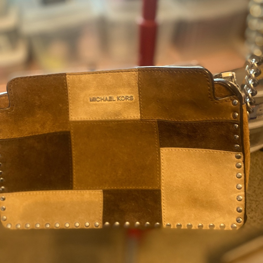 Michael Kors Suede Patchwork Crossbody Bag